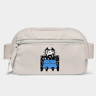 Cow Cat in Overalls Bag