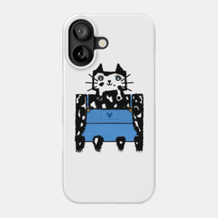Cow Cat in Overalls Phone Case