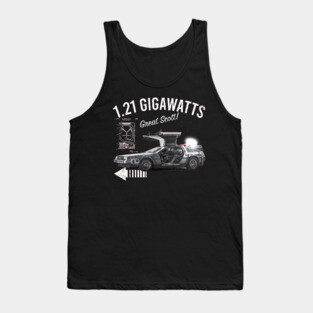 Back to the Future 1.21 Gigawatts DeLorean Car Tank Top