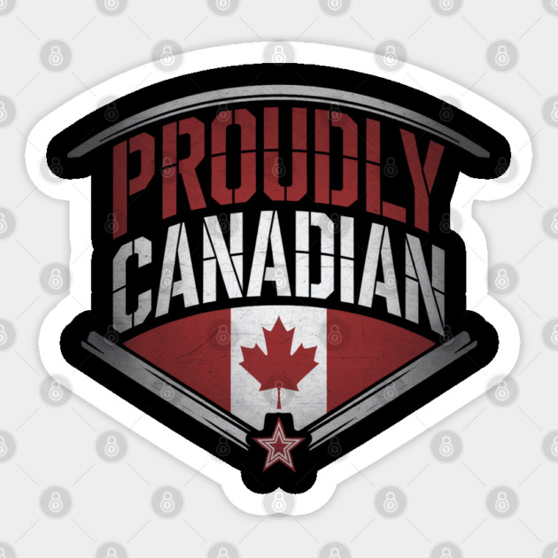 Proudly Canadian Army, Canadian Flag, Military Service & Canada Pride Design Sticker by Pixel Threads 