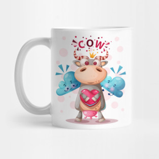 Cute Cow  Adorable Farm Animal Graphic Tee for Cow Lovers Mug