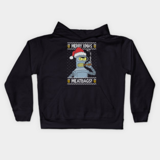Merry Xmas Meatbags! Kids Hoodie