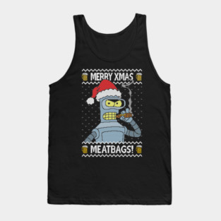 Merry Xmas Meatbags! Tank Top
