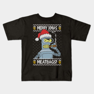 Merry Xmas Meatbags! Kids T-Shirt