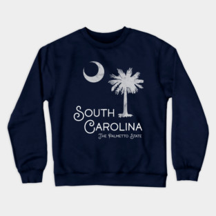 South Carolina SC Palmetto State Distressed Crewneck Sweatshirt
