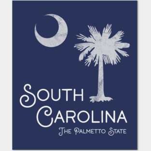 South Carolina SC Palmetto State Distressed Posters and Art