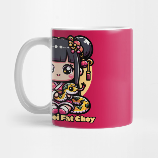 Kawaii Chinese New Year Snake and Girl by HolidayBug