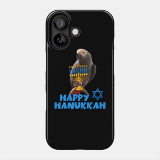 Einstein parrot Happy Hanukkah Phone Case