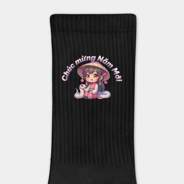 Vietnamese New Year Girl & Snake by HolidayBug