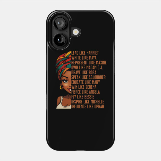 Women of Black History, Powerful Black Women, Black History Phone Case by UrbanLifeApparel