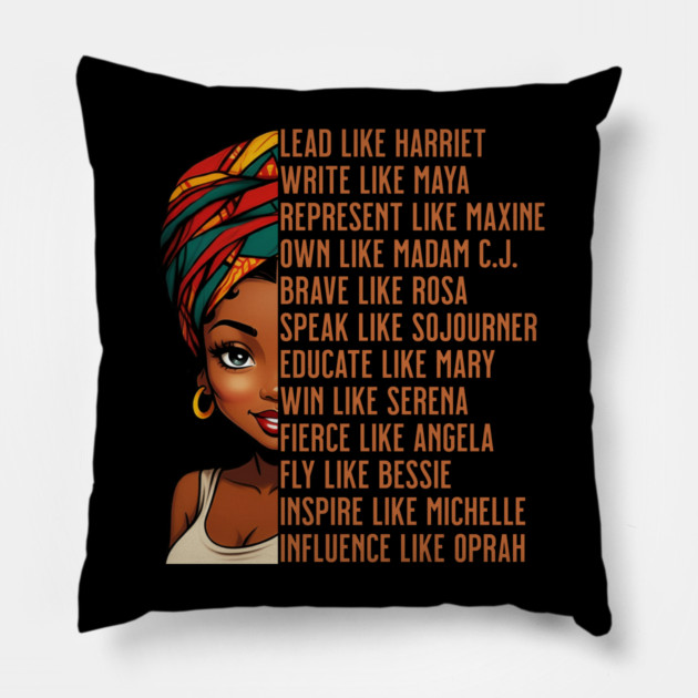 Women of Black History, Powerful Black Women, Black History Pillow by UrbanLifeApparel