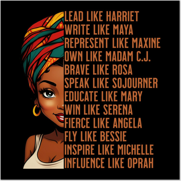 Women of Black History, Powerful Black Women, Black History Wall Art by UrbanLifeApparel