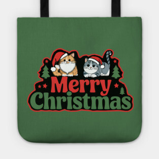 Merry Christmas with Cats Tote