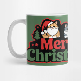 Merry Christmas with Cats Mug