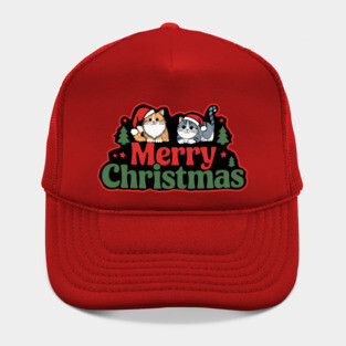 Merry Christmas with Cats Hat