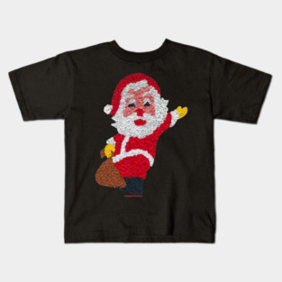 Melted Plastic Popcorn Sassy Santa Kids T-Shirt