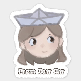 Sarah Paper Boat Hat - Handmade Sticker