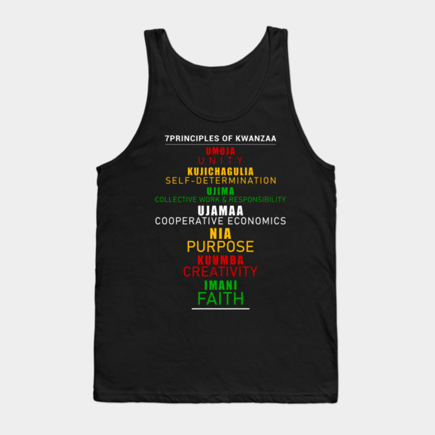 7 Principles of Kwanzaa Tank Top by UrbanLifeApparel