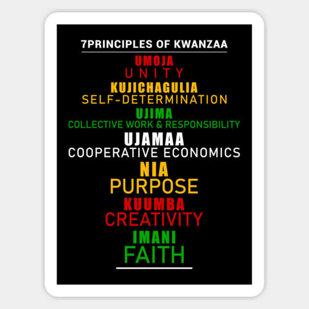 7 Principles of Kwanzaa Magnet by UrbanLifeApparel