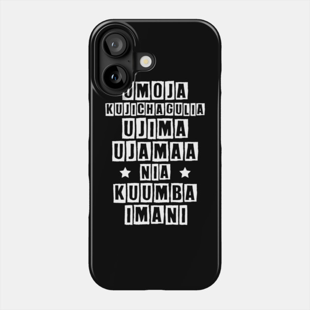 Kwanzaa Principles Phone Case by UrbanLifeApparel