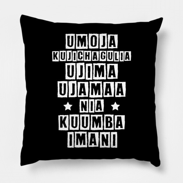 Kwanzaa Principles Pillow by UrbanLifeApparel