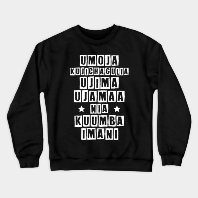 Kwanzaa Principles Crewneck Sweatshirt by UrbanLifeApparel