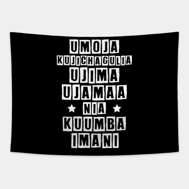 Kwanzaa Principles Tapestry by UrbanLifeApparel