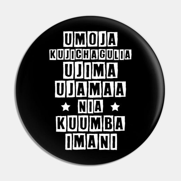 Kwanzaa Principles Pin by UrbanLifeApparel