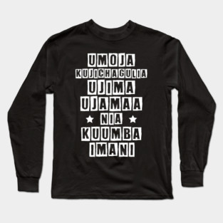 Kwanzaa Principles Long Sleeve T-Shirt