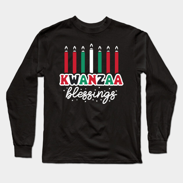 Kwanzaa Blessings Long Sleeve T-Shirt by UrbanLifeApparel