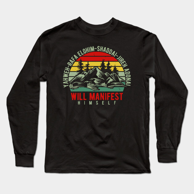 Yahweh - Will Manifest Himself Long Sleeve T-Shirt by UrbanLifeApparel