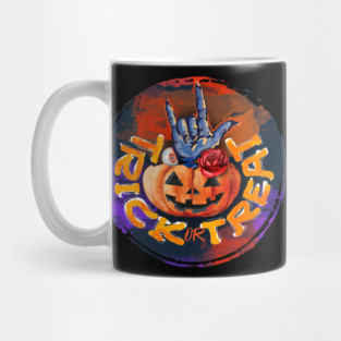Trick or Treat Halloween Spooky and Fun Holiday Graphic Tee Mug