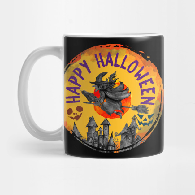 Happy Halloween Witch Spooky and Fun Festive Graphic Tee by Urbanprint