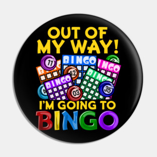 Funny Bingo graphic for a Lottery and Bingo Player Pin