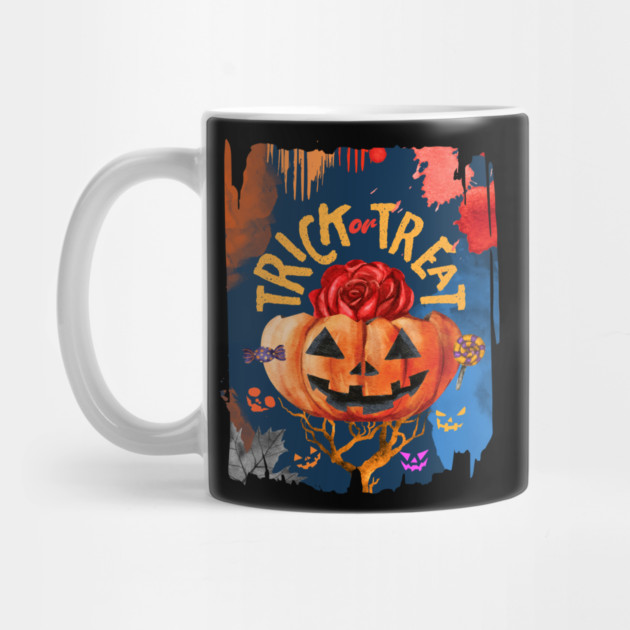 Trick or Treat Halloween Pumpkin Skull Spooky Festive Graphic by Urbanprint