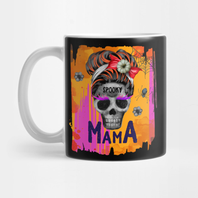 Spooky Mama Halloween Skull Fun and Festive Graphic Tee by Urbanprint