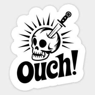 Ouch! Pain Accident Humor Meme Sticker
