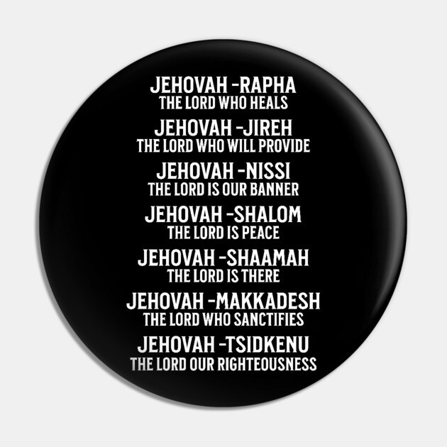 Jehovah - Names of God Pin by UrbanLifeApparel