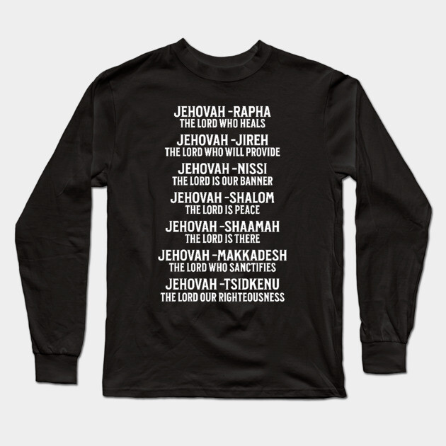 Jehovah - Names of God Long Sleeve T-Shirt by UrbanLifeApparel