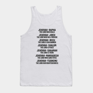 Jehovah - Names of God Black Tank Top
