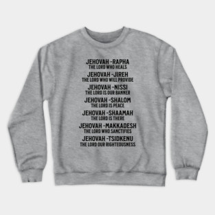 Jehovah - Names of God Black Crewneck Sweatshirt