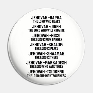 Jehovah - Names of God Black Pin