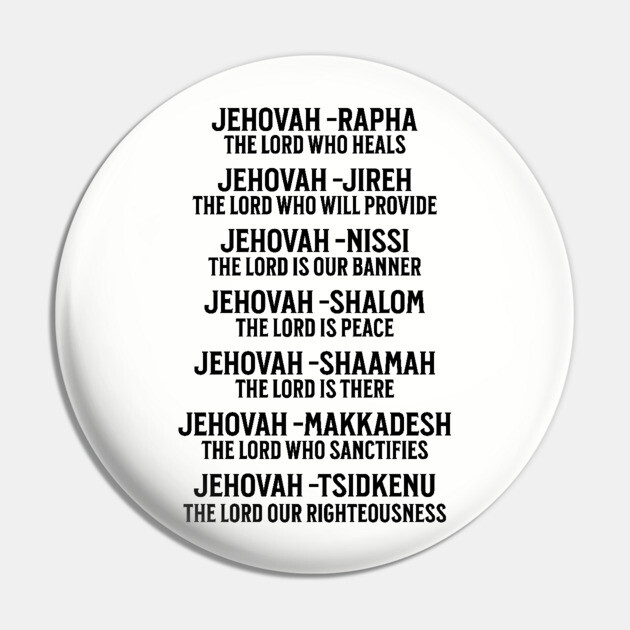 Jehovah - Names of God Black Pin by UrbanLifeApparel
