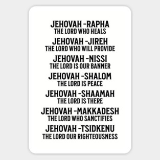 Jehovah - Names of God Black Magnet