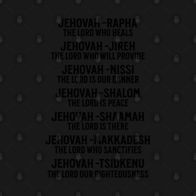Jehovah - Names of God Black by UrbanLifeApparel