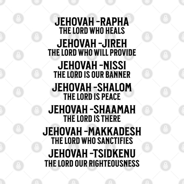 Jehovah - Names of God Black by UrbanLifeApparel