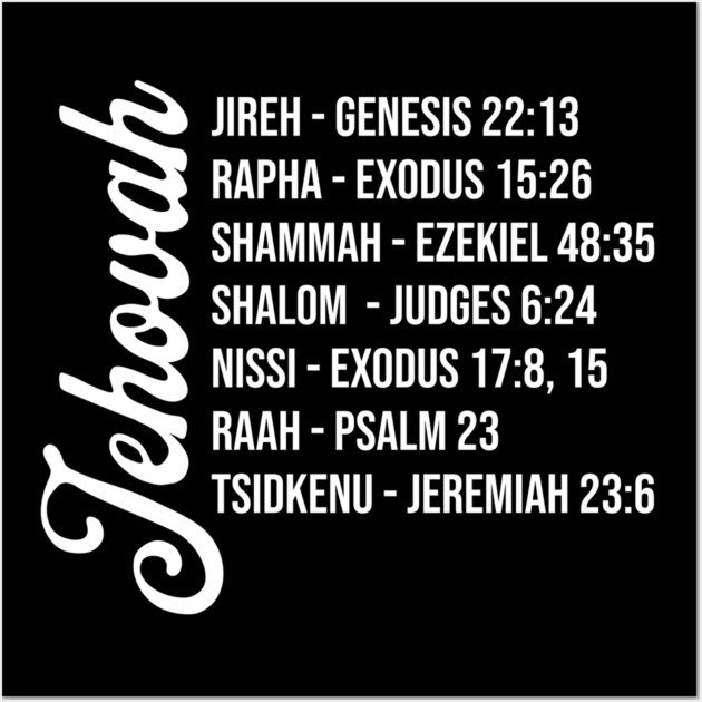 Jehovah - Names and Bible Verses Wall Art by UrbanLifeApparel