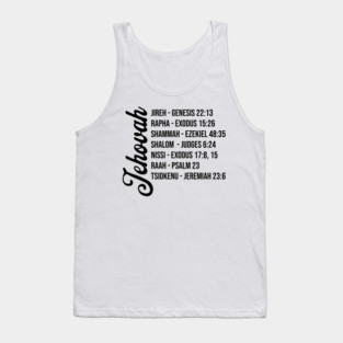 Jehovah - Names and Bible Verses Black Tank Top