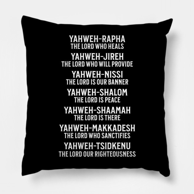 Yahweh - Names of God Pillow by UrbanLifeApparel