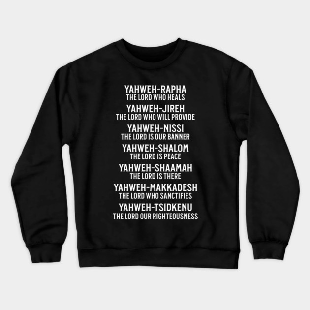 Yahweh - Names of God Crewneck Sweatshirt by UrbanLifeApparel